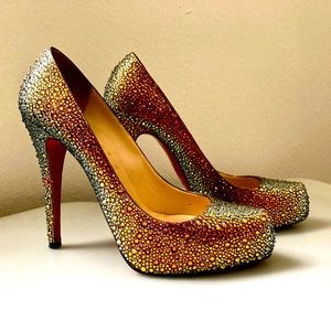 Louboutin Bianca DIY custom strass bling rhinestone Swarovski
